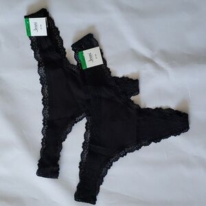 $10 or 🥳3/20🥳JENNI INTIMATES - 2 Pairs Thongs - Size Large